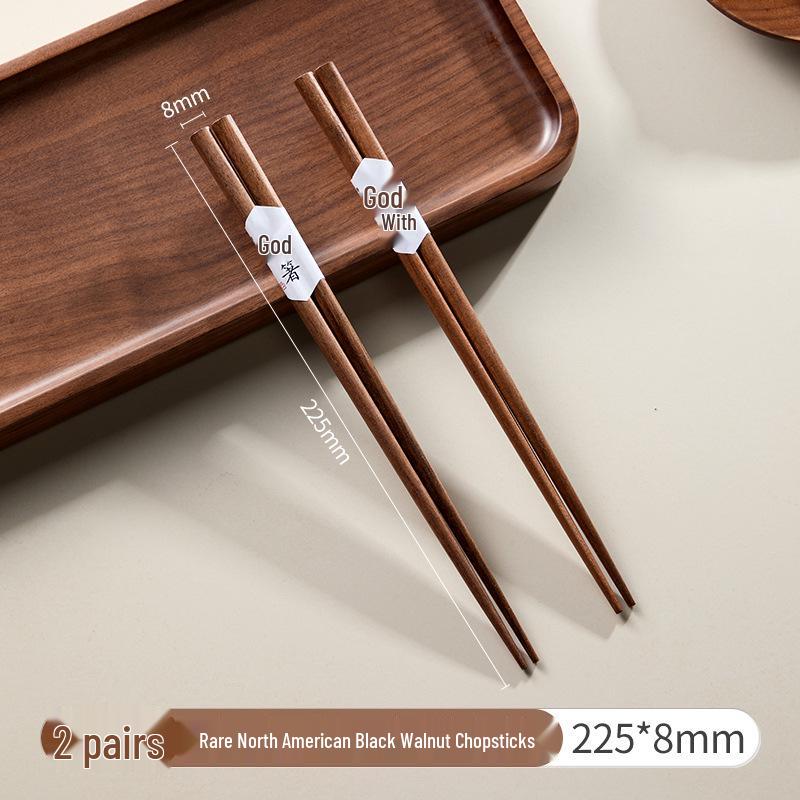 High-Grade Solid Color Wing Wood Chopsticks for Daily Use - Modern & Simple Tableware