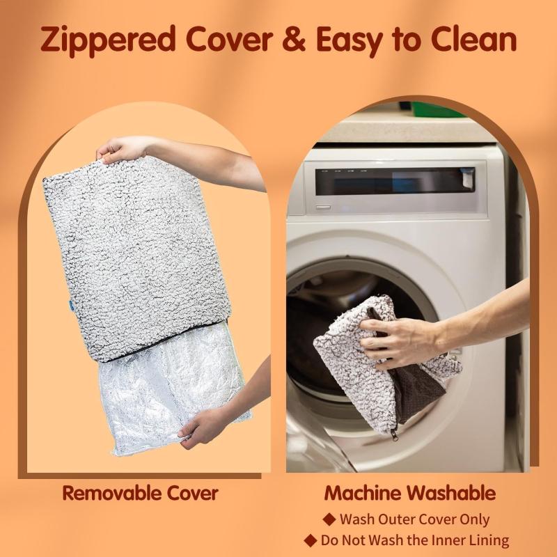 Self-Warming Pet Pad Blanket, Electric-Free Thermal Bed Mat, Anti-Slip for Cats Dogs Winter Warmth Mat Heat Reflecting Core Pad