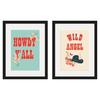 Louise Nisbet Howdy Y´All Wild Angel Framed Print Set  (Pack of 2)