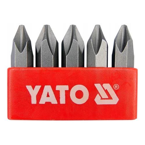 Yato Chrome Vanadium Steel Impact Screwdriver Bit (Pack of 5)