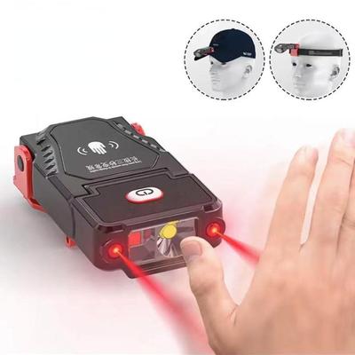 Shark Flashlight USB Rechargeable Cap Lamp Outdoor Waterproof Induction Headlight Mini Portable Work Light Fishing Light