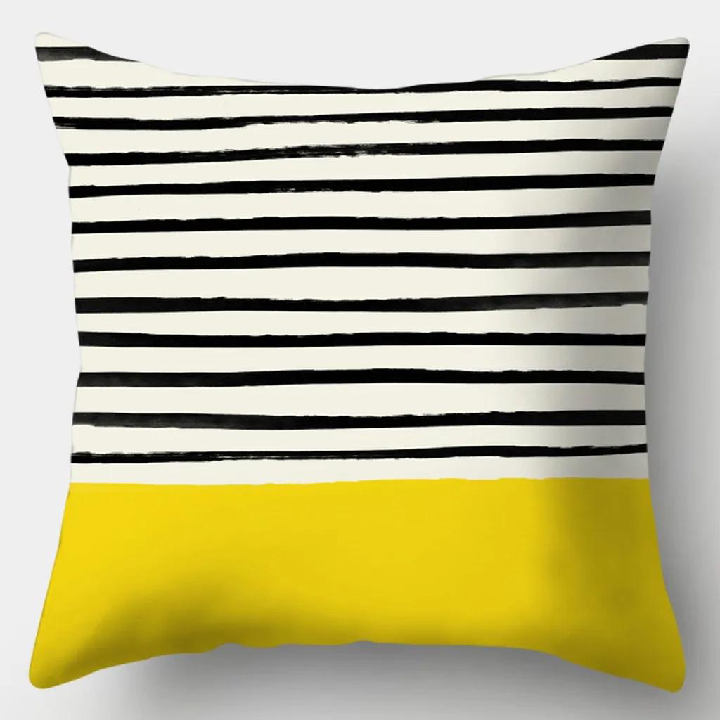 Yellow series Pillowcase 45cmX45cm Square Sofa Pillow Cover Creative Sun Flower Cushion