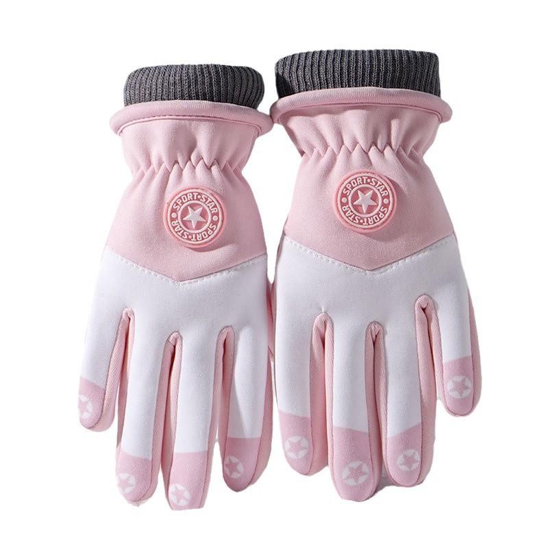 Kids Winter Warm Gloves Windproof Fleece Lined Anti-Slip Snow Outdoor Riding Durable Ages 6-13