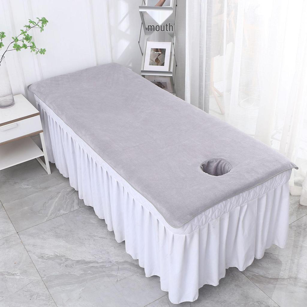 Thick Absorbent Beauty Salon Bath Towel Massage Bed Sheet with Hole, Logo-Ready, 80x190cm