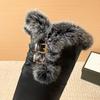 New Winter Snow Boots Women Warm Fur Long Boots Casual Wedge Heels Over The Knee Boots Female Black White Shoes