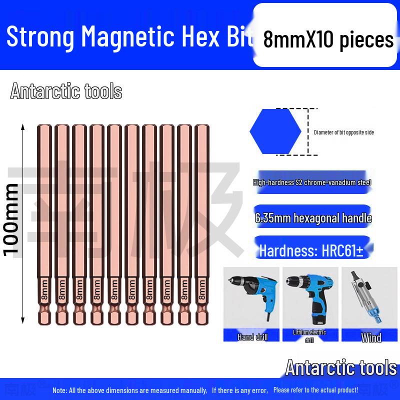 Industrial-Grade Strong Magnetic Hex Bit Extension for Electric & Pneumatic Screwdrivers and Drills