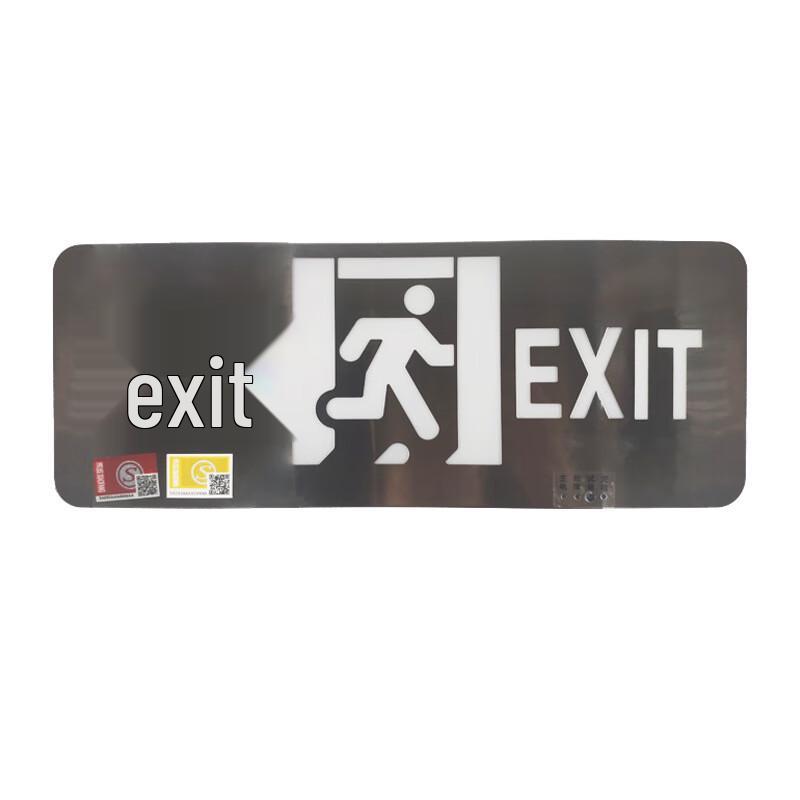 

OLOMM LED Ultra-thin Stainless Steel Fire Exit Sign Light One Size