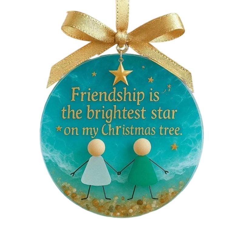 Festival Acrylic Hanging Ornament With Multiple Angles Light Reflection Durable Decoration For Christmas And Event