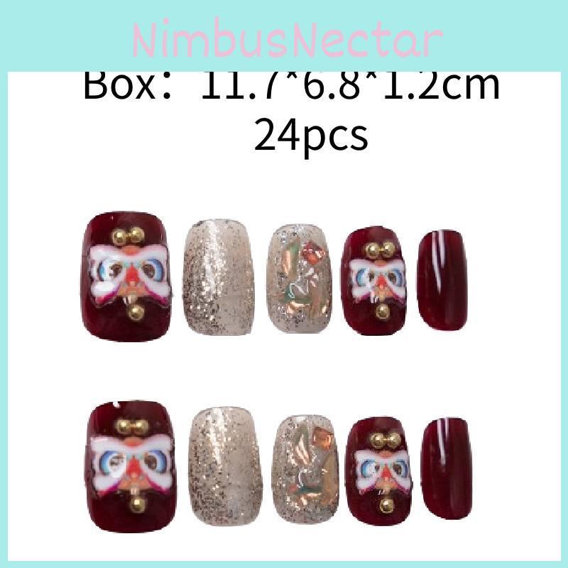 Wholesale Lion Dance Nail Art Gems Wearable Nail Stickers Jp101 Iron Bangs Sparkling Sweet Style Cartoon