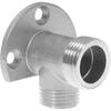 SUPVOX Wall Mount Shower Hose Connector, Stainless Steel Adapter for Bathroom Faucets, Diy Installation Kit for Exposed Shower Systems, Silver