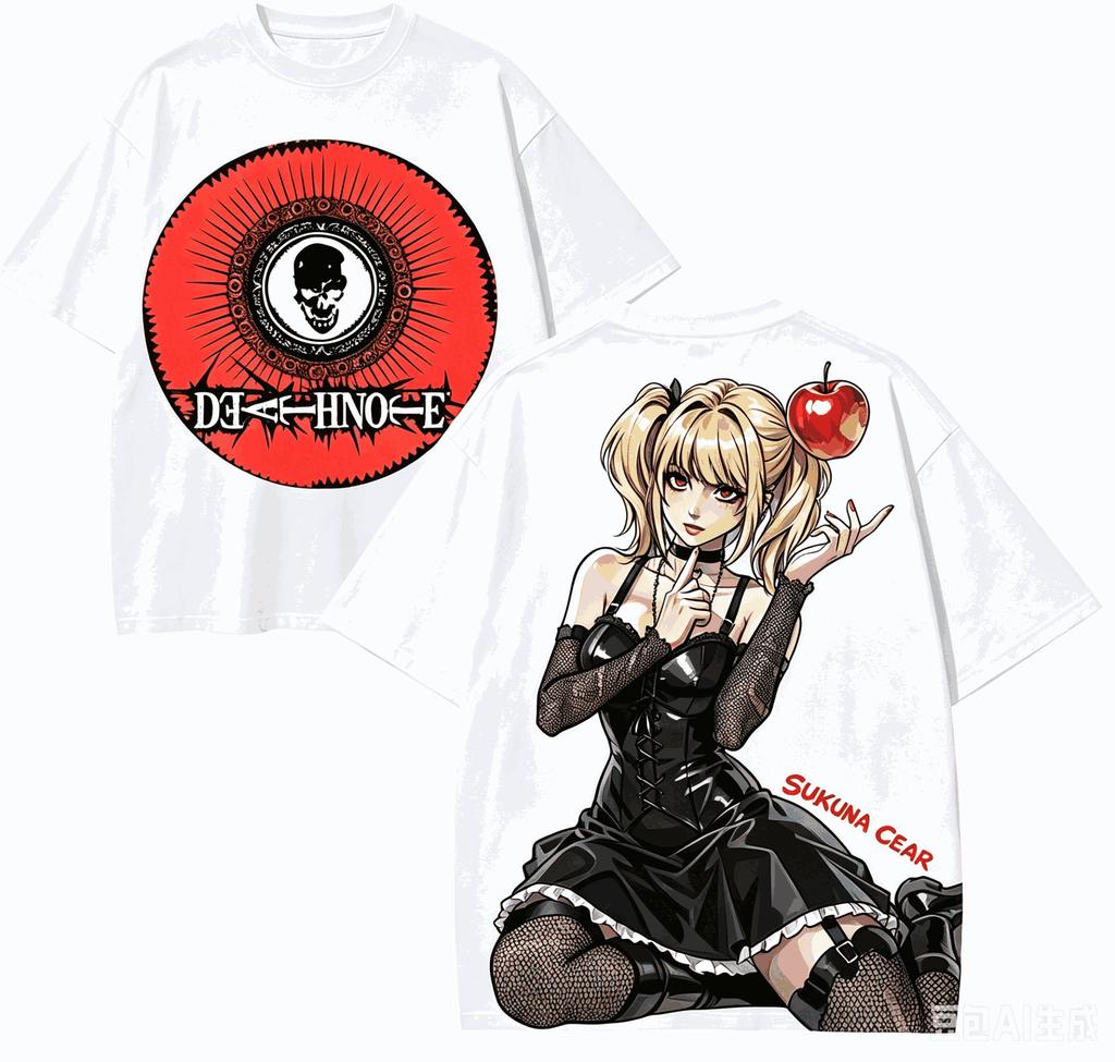 Death Note Anime Lover T-shirt Harajuku Cotton New Model High Street Oversized Unisex Short Couples Streetwear Trendy Breathable