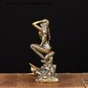 Creative Mini Brass Mermaid Figurine Fairy Tale Character Mermaid Princess Statue Home Decoration For Girls' Rooms Surprise Gift