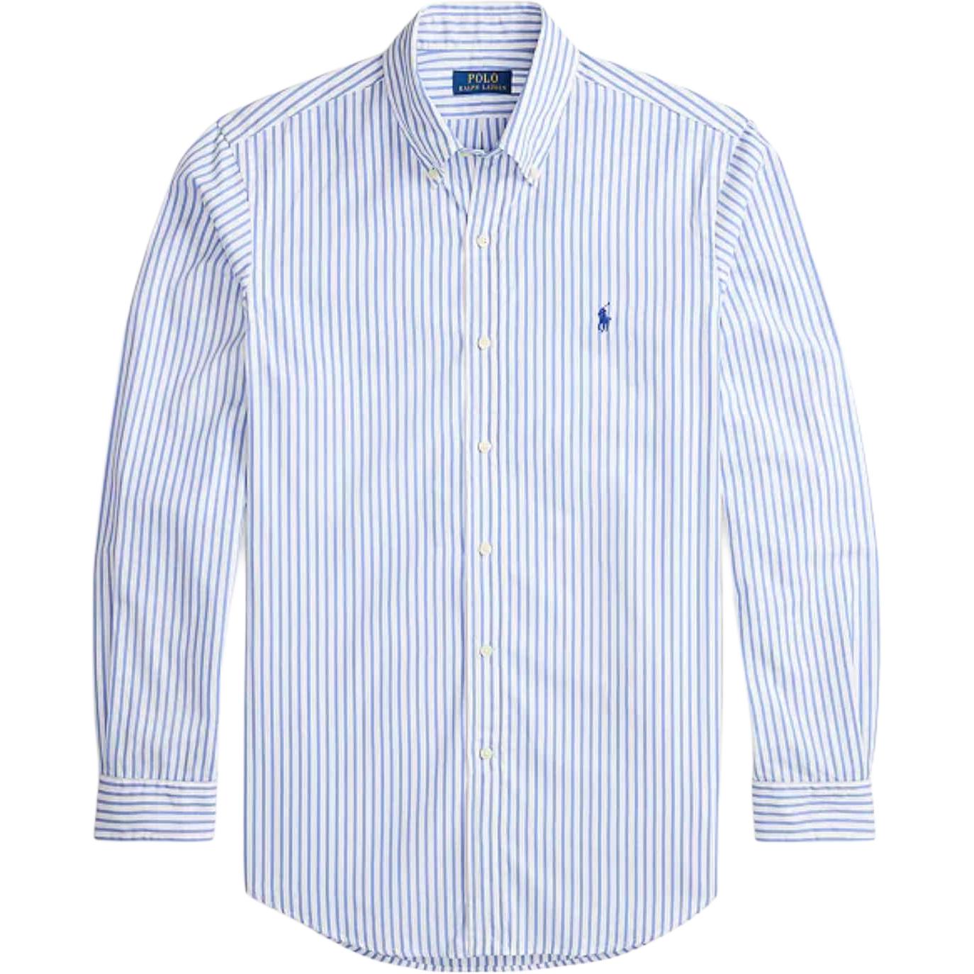 

Polo Ralph Lauren Logo Embroidered Cotton Striped Long Sleeve Shirt Men shirts 710979545-004 L