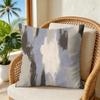 Blue Modern Gradient Design Pillow Case Double-Sided Plush Sofa Cushion Covers Organic Breathable Invisible Zipper