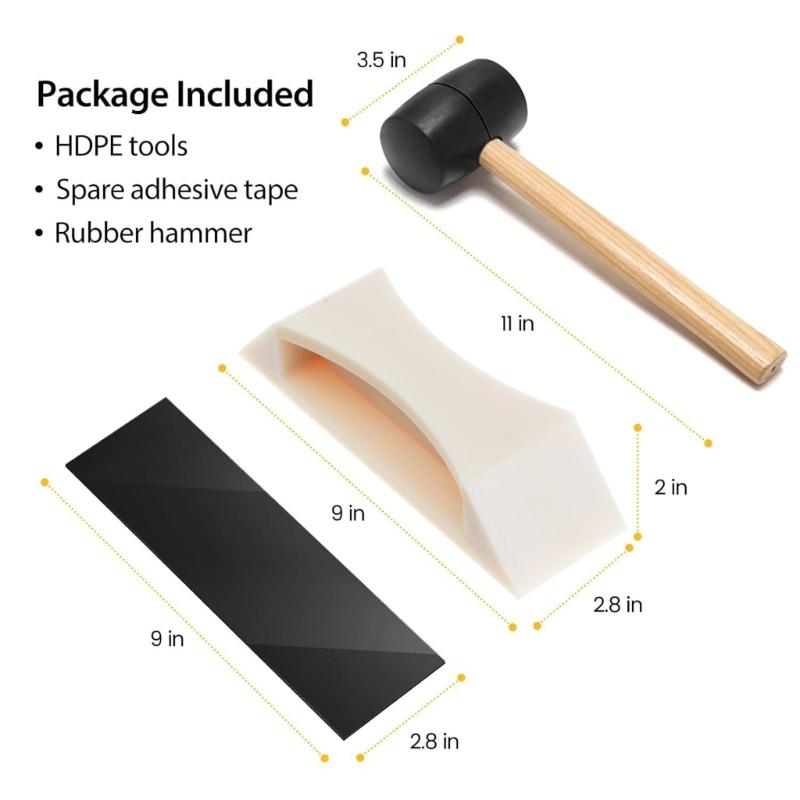 Professional Floor Repair Tool Including Nylon Tapping Block and Hammer for Smooth Safe Surfaces Restorations Tool