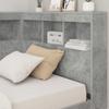 Bookshelf Bed Concrete Grey 75 x 190 cm Particleboard
