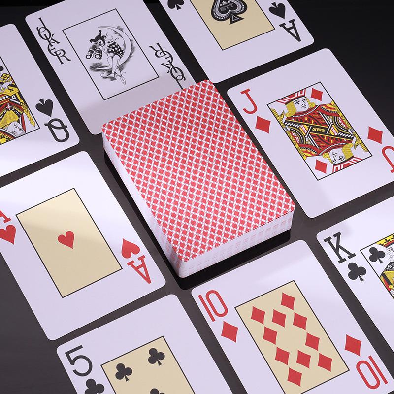 Gold Art 606 Waterproof Texas Hold'em Poker Cards, Large Font, Durable and Washable