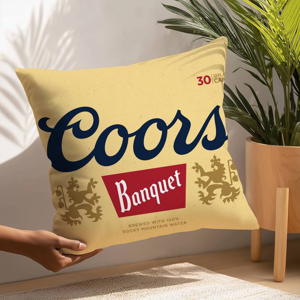 Beer C-Coors Pillow Case Plush Fabric Soft  Pillowcase Double Sided Print Cushion Cover Household Gifts