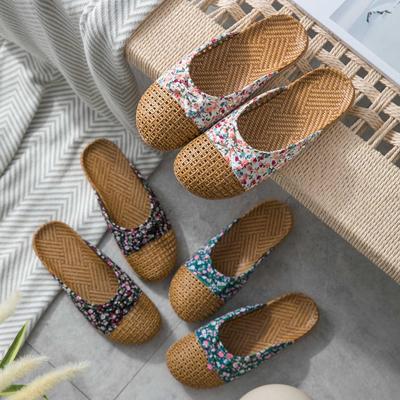 Letnie, lniane sandały unisex, antypoślizgowe, do użytku wewnątrz pomieszczeń