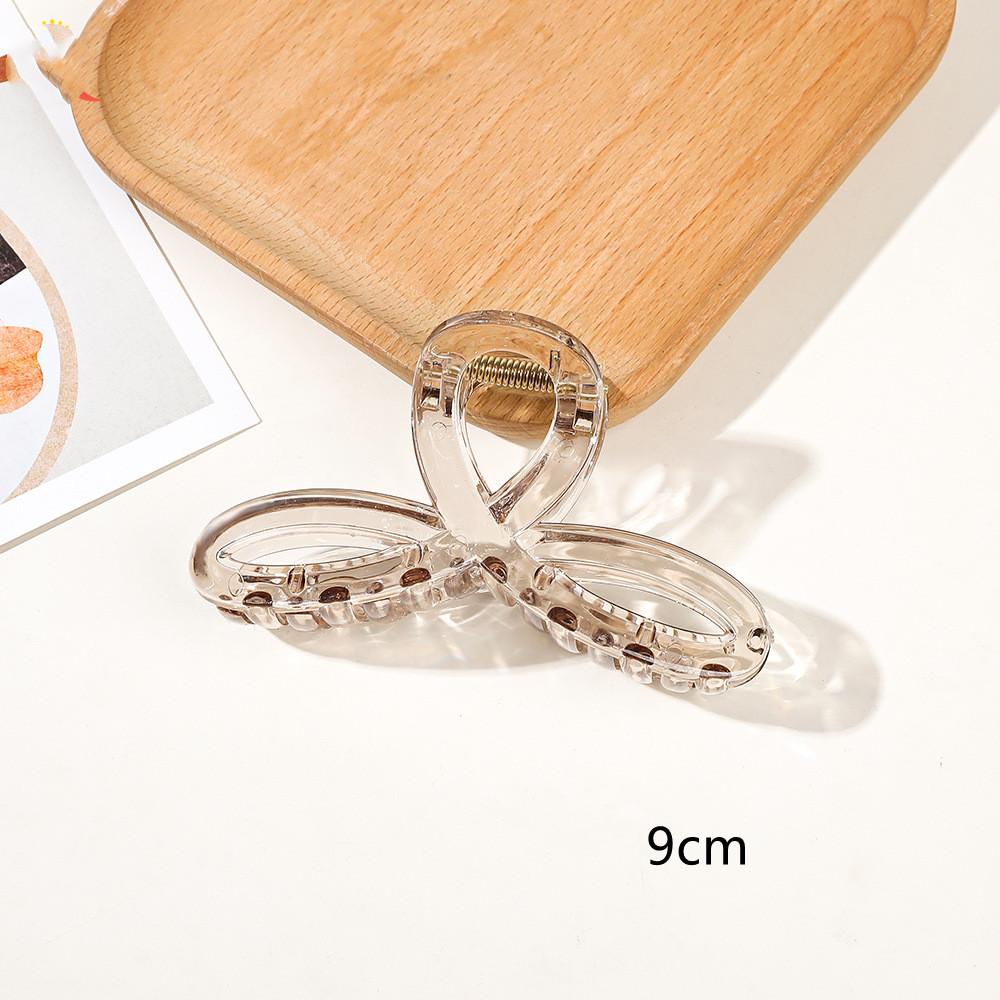 Akryl Barrette elegancka jednokolorowa spinka do włosów krab spinka do włosów Vintage proste akcesoria do włosów dla kobiet kucyk pazur klip kraby