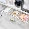 Transparent Bathroom Cotton Stick Makeup Cotton Bathroom Pull-Out Storage Drawer Style Storage Box Under The Mirror Cabinet