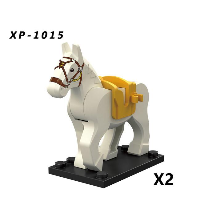 Historically Famous Battle Horse Building Block Model Medieval Cavalry Soldiers Figure Bricks Accessories Toys For Kids J108