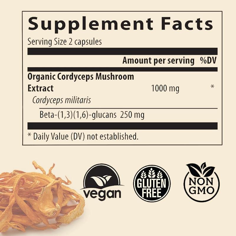 Pslalae Cordyceps Sinensis + Mushroom Extract Capsules - Energy, Immune Health