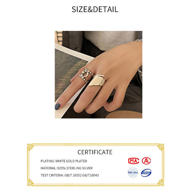 Minimalist 925 Sterling Silver Smooth Rings for Women New Fashion Vintage Geometric Handmade Birthday Party Jewelry Gift