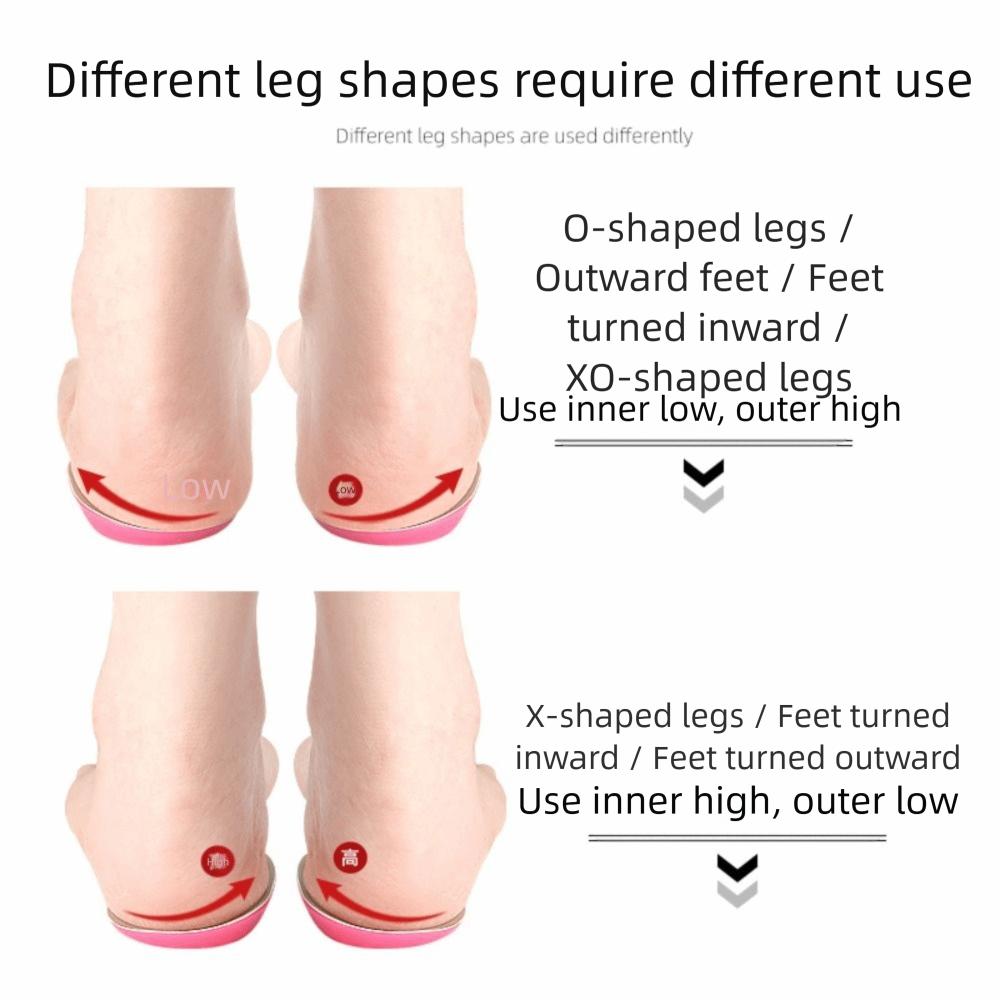 NEW Silicone Shoe Inserts Non-slip O/X Type Leg Corrective Insoles Arch Support Soft Heel Wedge Men Women