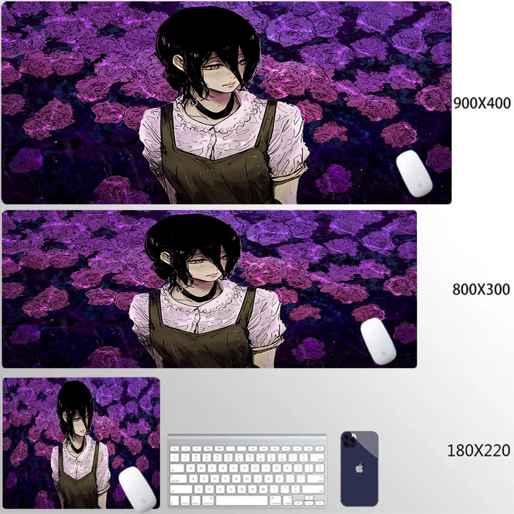 Xxl Chainsaw Man Reze Makima Mouse Pad Anime Gamer Gaming Pc Accessories Mouse Pad Large Keyboard Computer Hd Printing Desk Mat