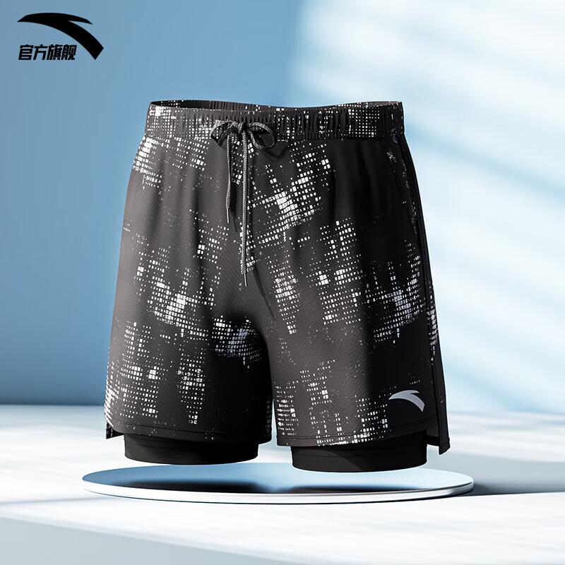 ANTA Men s Quick-Drying Double-Layer Swim Shorts XL