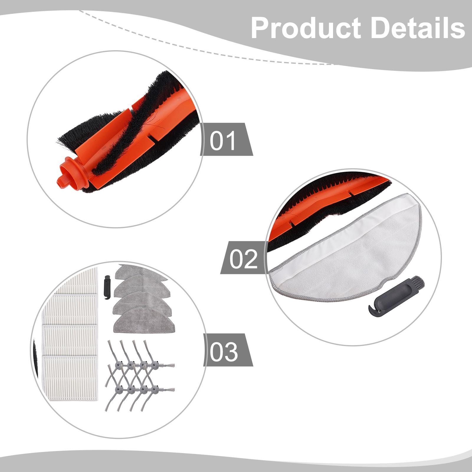 

1 Set For Lubluelu For L20 For Honiture V8 Pro Robot Vacuum Cleaner Parts Main Side Brush Filter Mop Cloth Vacuum Cleaner Kits China Mainland
