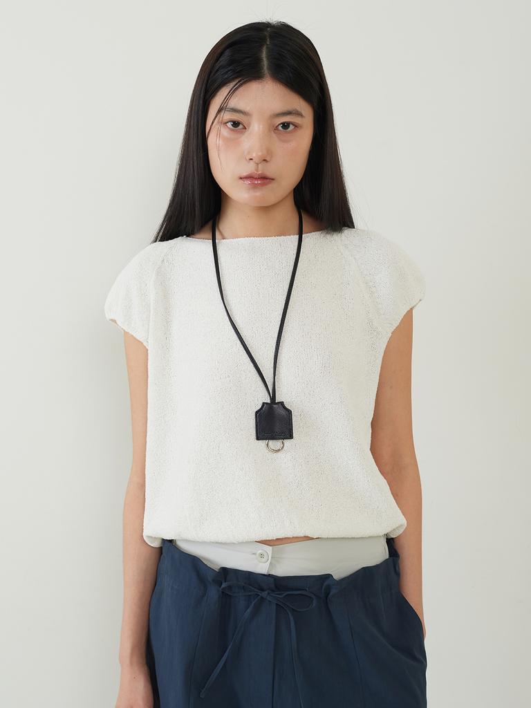 FROMWHERE Double Belt Over Fit Pants Navy