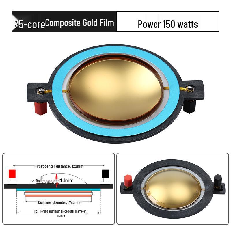 74.5mm Titanium Diaphragm Tweeter Voice Coil with Round & Flat Wire - 75 Core Speaker Audio Accessory