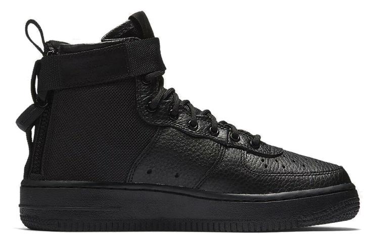 Nike Sf Air Force 1 Mid 'Triple Black' Gs AJ0424-003