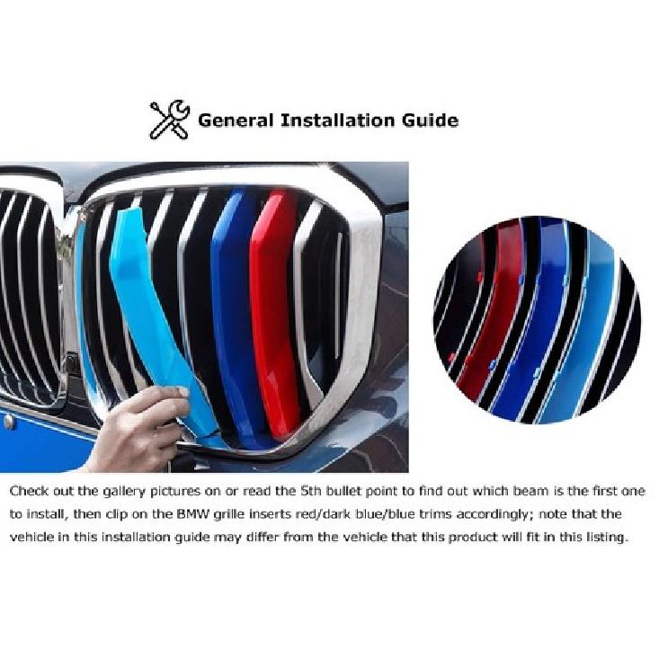 ///Griglia e Inserti Colore M per BMW Serie 5 G30/G31 Restyling con Griglia a 8 Raggi