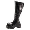 Boots women's 2025 autumn new Internet celebrity knight boots slim high boots high top Martin boots black