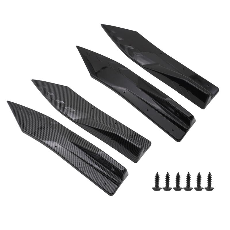 Protector de esquinas de parachoques trasero mejorado, faldones laterales, par de alerones de protección lateral para modificación de automóviles y protección contra colisiones