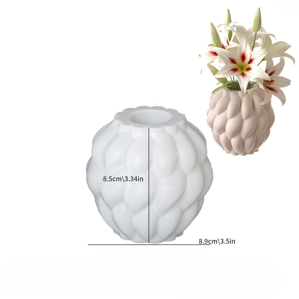 Rotating Design, Raindrop Vase Storage Box, Silicone Mold, Geometry, Ins Style, Gypsum Flowerpot Dropper Mold