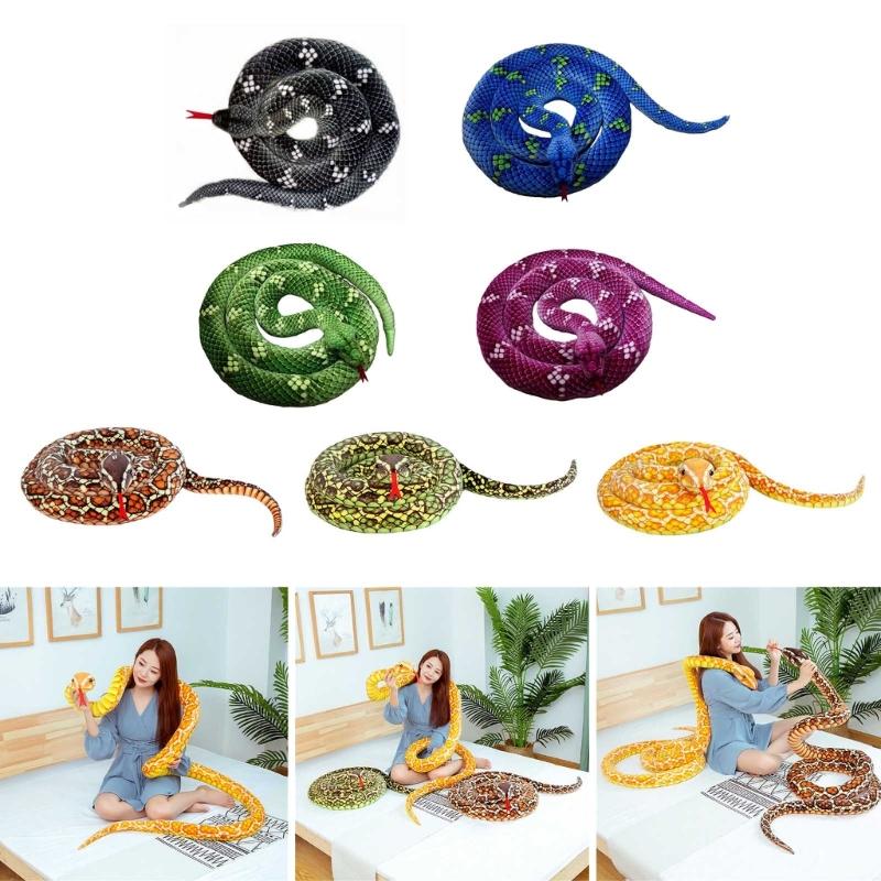 Oversized Snake Prank Toy Stuffed Animals Toy for Adult Halloween Stuffed Snake Figure Toy Prank for Kids