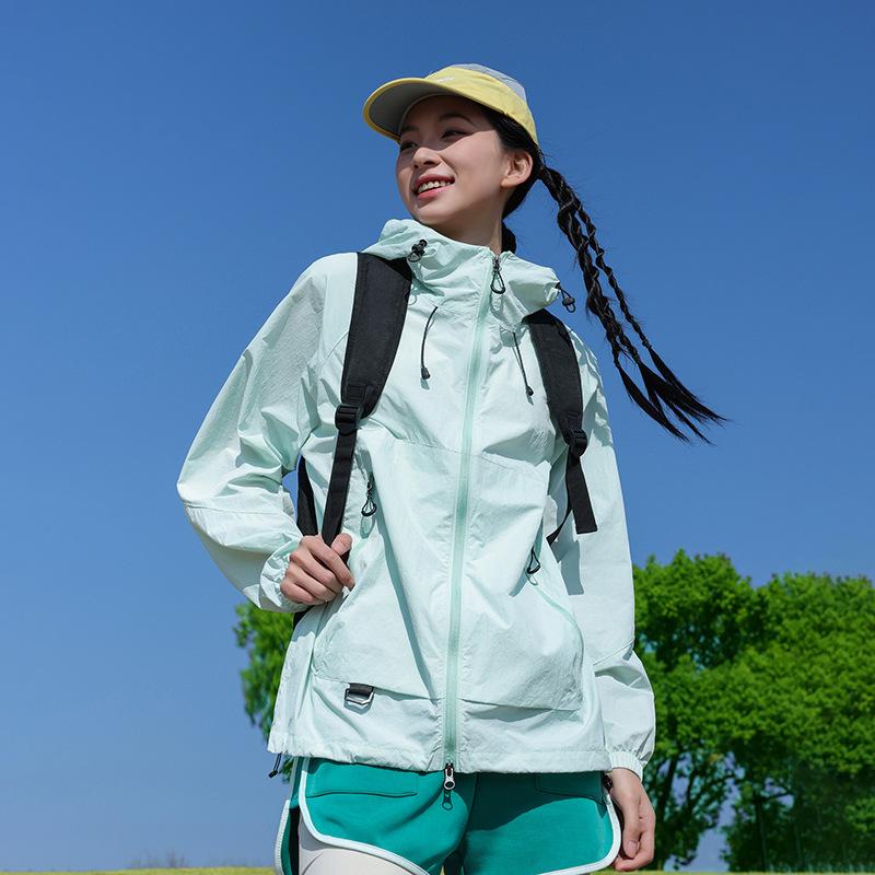 Summer Vinyl Brim Sunscreen Clothing Casual Sports Thin Cold Travel High UV Protection Skin Clothing Couple Models