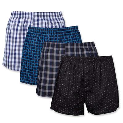 Y's Factory Men's Underwear, 100% Cotton, Plus Sizes, Printed and Checkered Trunks, 3-Pack, 4-Pack, 6-Pack, 8-Pack, 10-Pack, Random Set, Breathable, C