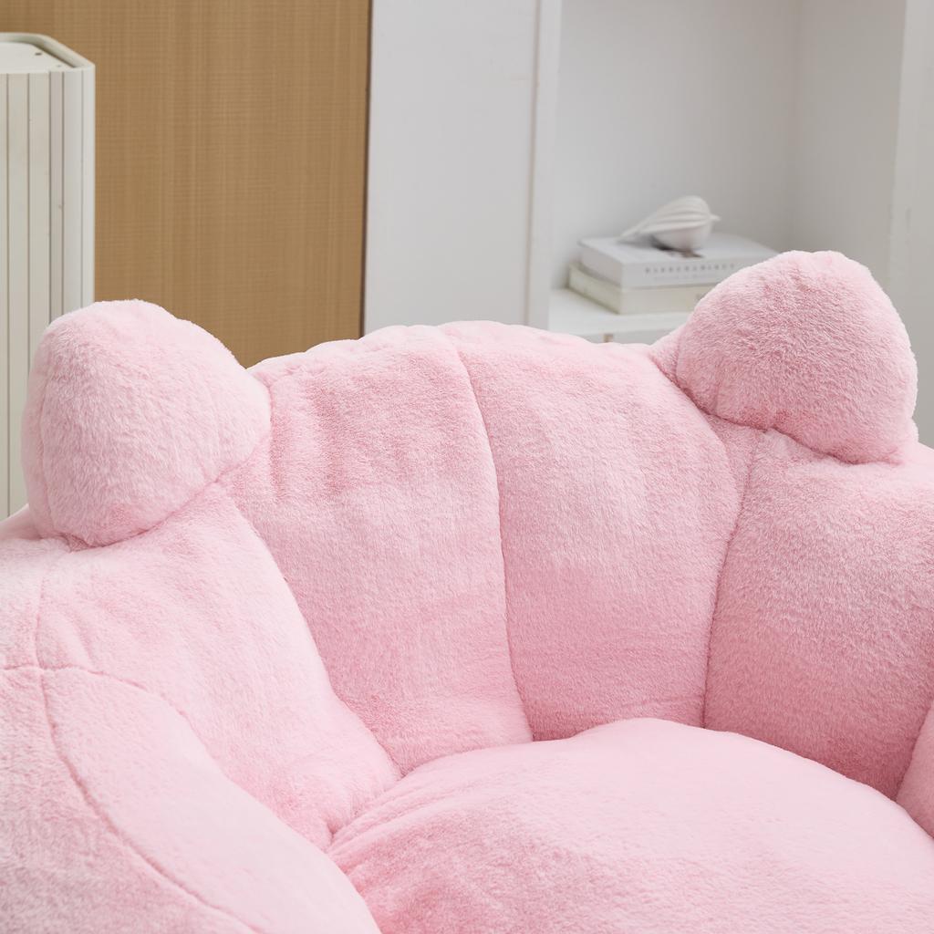 Cat-Shaped Sofa with Long Tail Adult Beanbag without Installation Suitable for Living Room, Bedroom etc. Relax and Enjoy Life, Pink