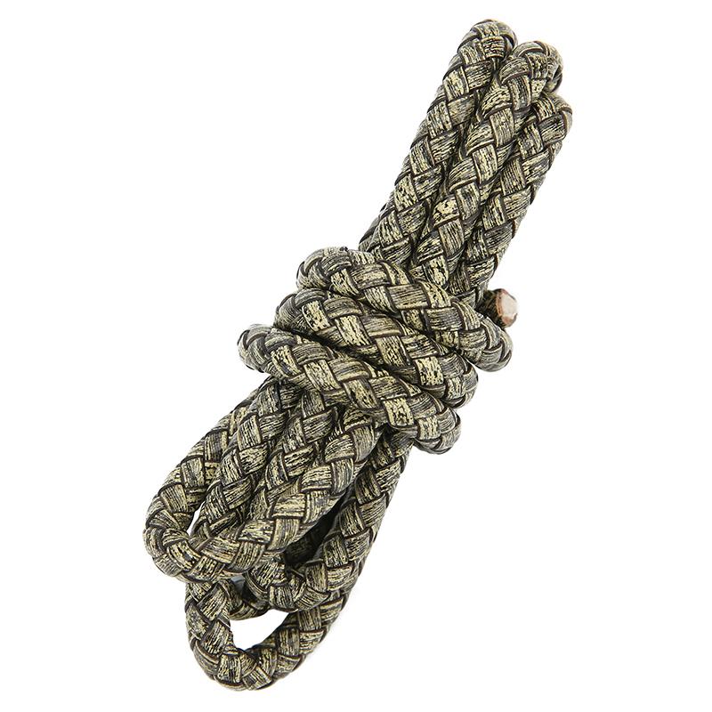 1/2 metru/balení Kulaté pletené šňůrky z pravé kůže 3/4/5/6 mm Vintage kožená šňůrka Pro výrobu kožených náramků a šperků