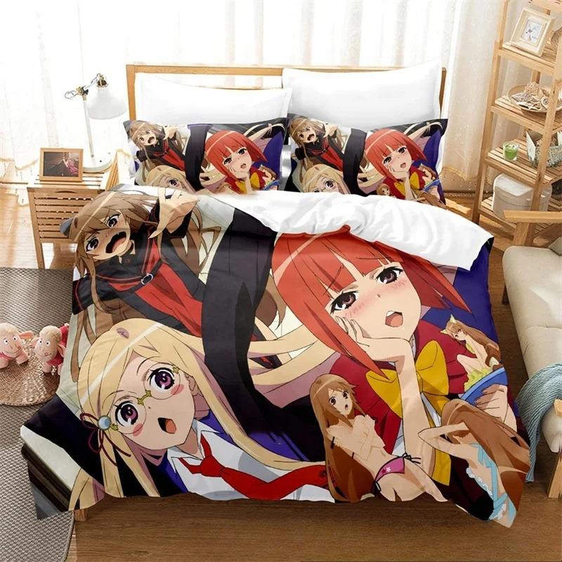 Anime Okami-san Bedding Set Boys Girls Twin Queen King Size Duvet Cover Pillowcase Bed Adult
