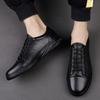 New High Quality White Fashion Men's Genuine Leather Sneakers Breathable Casual Flat Shoes Mens Luxury Shoes Designers Men Shoes
