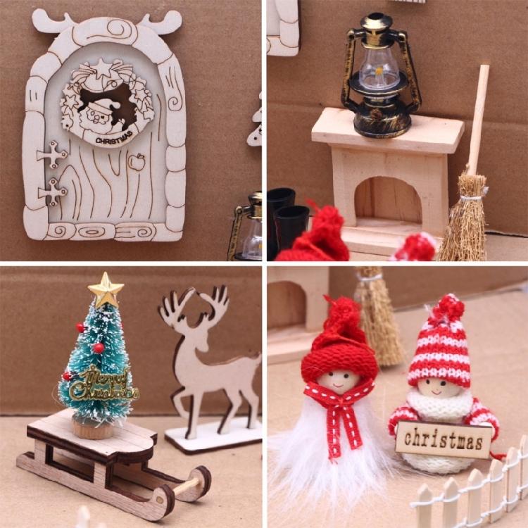 Doll House Mini Christmas Decor Set Miniature Scene Props Miniature Decoration