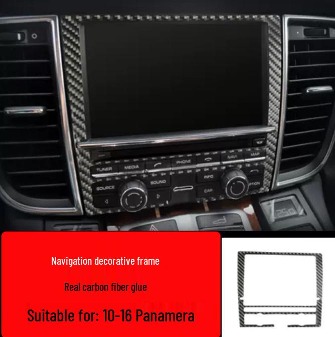 Porsche Panamera Interior Carbon Fiber Kit: Center Console, Steering Wheel, Gearshift & Door Trim