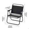 Folding Camping Chair with Backrest and Armrests Portable Ergonomic Beach for Patio Lawn