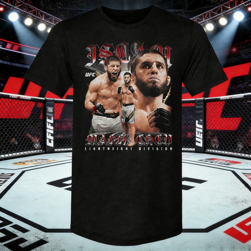 2026 Summer UFC Islam Makhachev Fighting Graphic Tshirt Women Sports Cotton Short Sleeve Loose Leisure Fitness Shirt Unisex